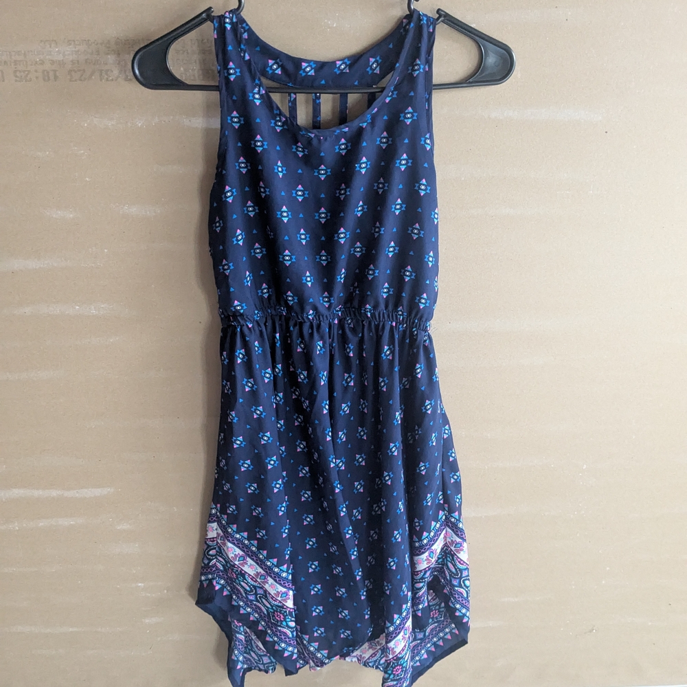 Navy Blue Kids Formal Dress